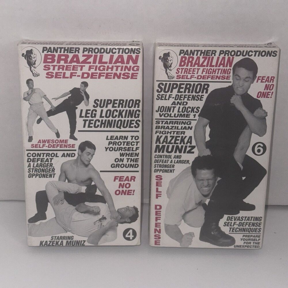 Panther MMA Brazilian Street Fighting Self Defense VHS Lot #4 #6 Muniz